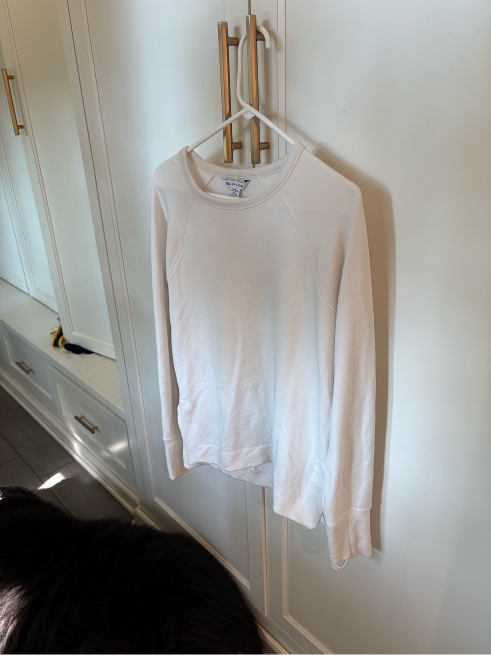 Athleta Ivory Crewneck Pullover Sweater